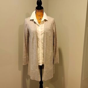 Gap Open Front Boyfriend Cardigan in Heathered Gray, Size Large